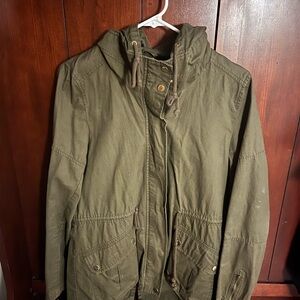 Olive Green Hooded Jacket